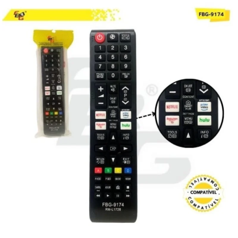 Imagem 4 de 4 do produto Controle Remoto Smart   Compatível C/ Tv Smsung- Modelo Fbg-9174