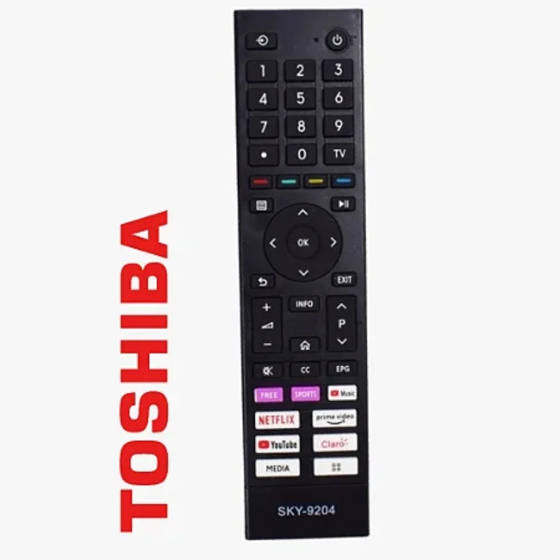 Imagem 2 de 4 do produto Controle Remoto Compatível TV Toshiba Smart Modelo FBG-9204 Alta Qualidade