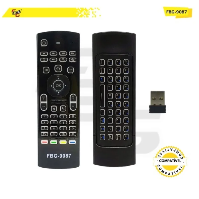 Imagem 4 de 4 do produto Controle Remoto Compatível Com Air Mouse Mini Teclado E Mouse Universal Modelo Fbg-9087