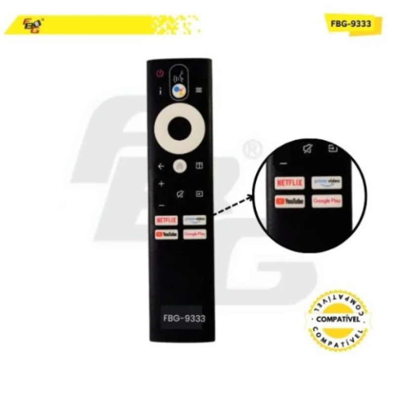 Imagem 2 de 3 do produto Controle Remoto Compativel Com Tv Smart Aiwa Fbg-9333