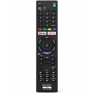 Controle Remoto Smart Fbg-9021 Compatível Tv Sony Netflix Youtube Substituição Premium Alta Qualidade Preto