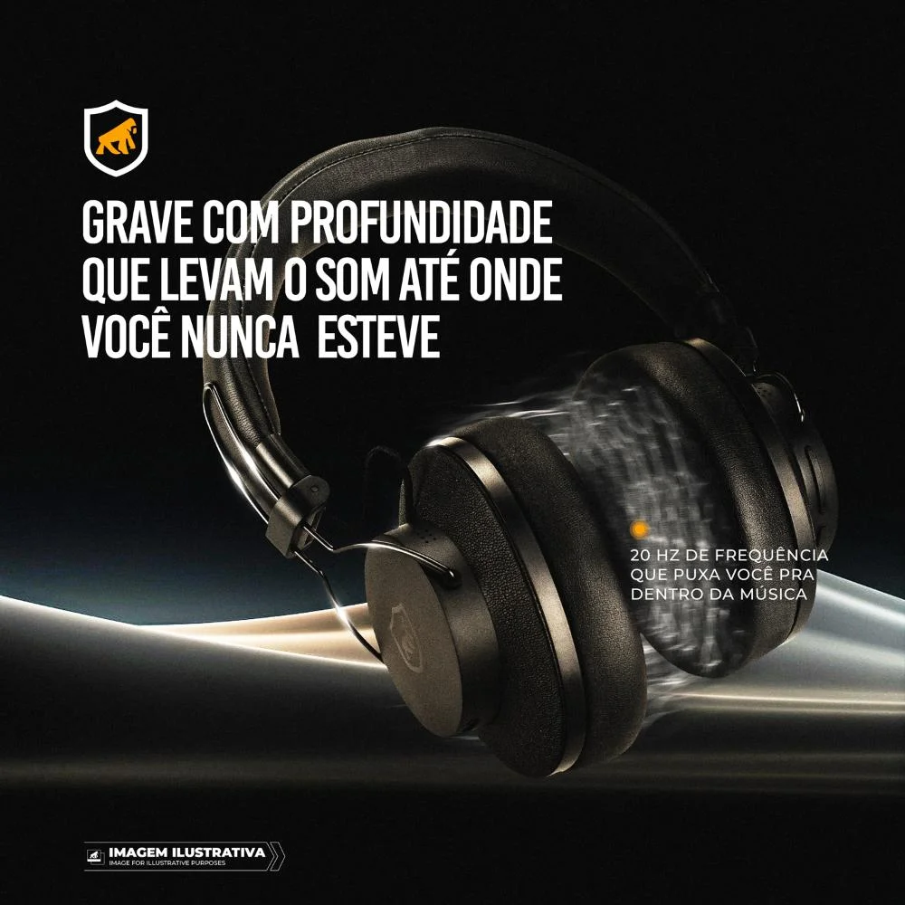 Imagem 2 de 5 do produto Headphone Bluetooth Com Cancelamento De Ruído Ativo, 30h De Bateria E Microfone Integrado - Survivor - Gshield