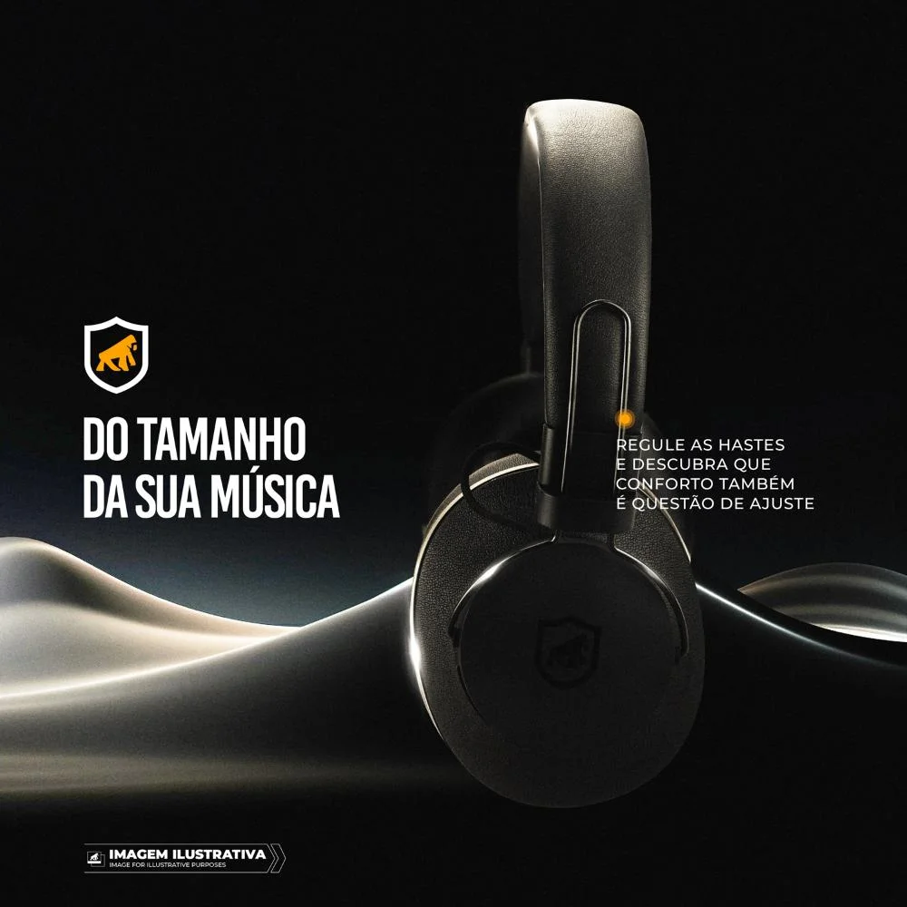 Imagem 3 de 5 do produto Headphone Bluetooth Com Cancelamento De Ruído Ativo, 30h De Bateria E Microfone Integrado - Survivor - Gshield