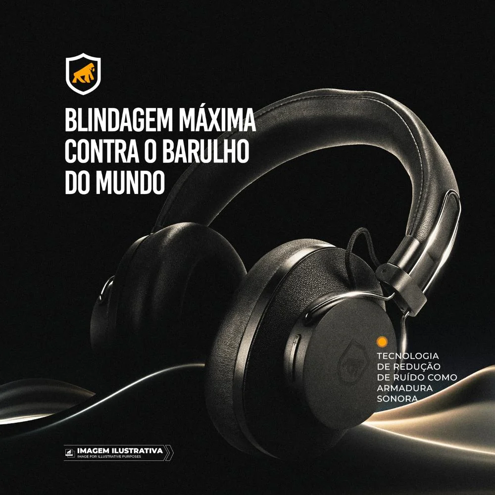Imagem 4 de 5 do produto Headphone Bluetooth Com Cancelamento De Ruído Ativo, 30h De Bateria E Microfone Integrado - Survivor - Gshield