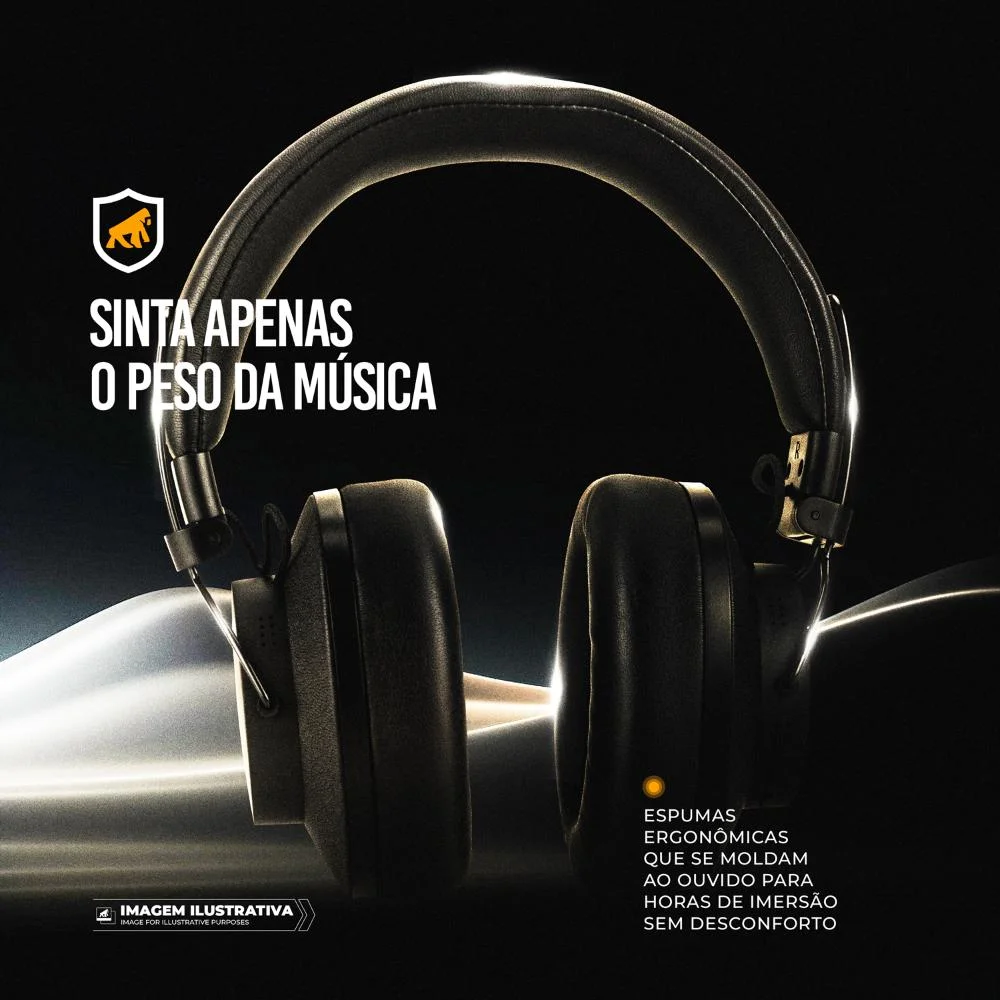 Imagem 5 de 5 do produto Headphone Bluetooth Com Cancelamento De Ruído Ativo, 30h De Bateria E Microfone Integrado - Survivor - Gshield
