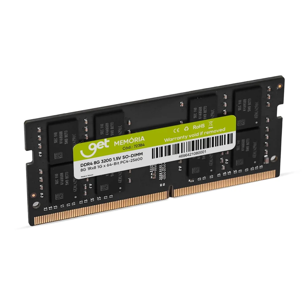 Memória Para Notebook Get, Ddr4 8GB 3200mhz