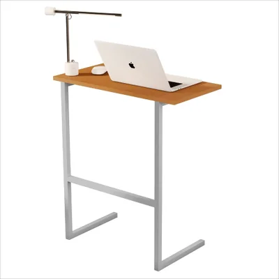 Mesa P/notebook Thor Mdp Pés Ferro Nature / Cinza