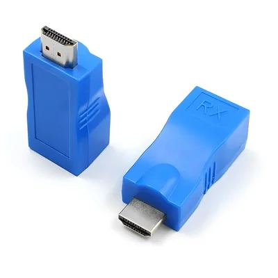 Adaptador HDMI Extensor De Sinal Até 30m Via Cabo Rj45 Cat5e/6 Full Hd 1080p 4k Ultra Hd