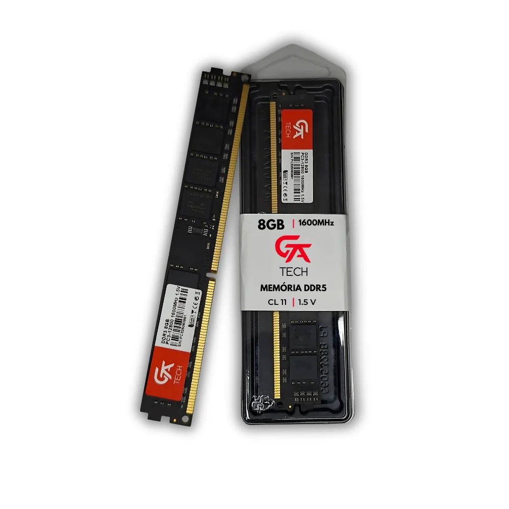 Memória Ram 8GB Gta Tech Ddr3 1600mhz Cl11 1.5v