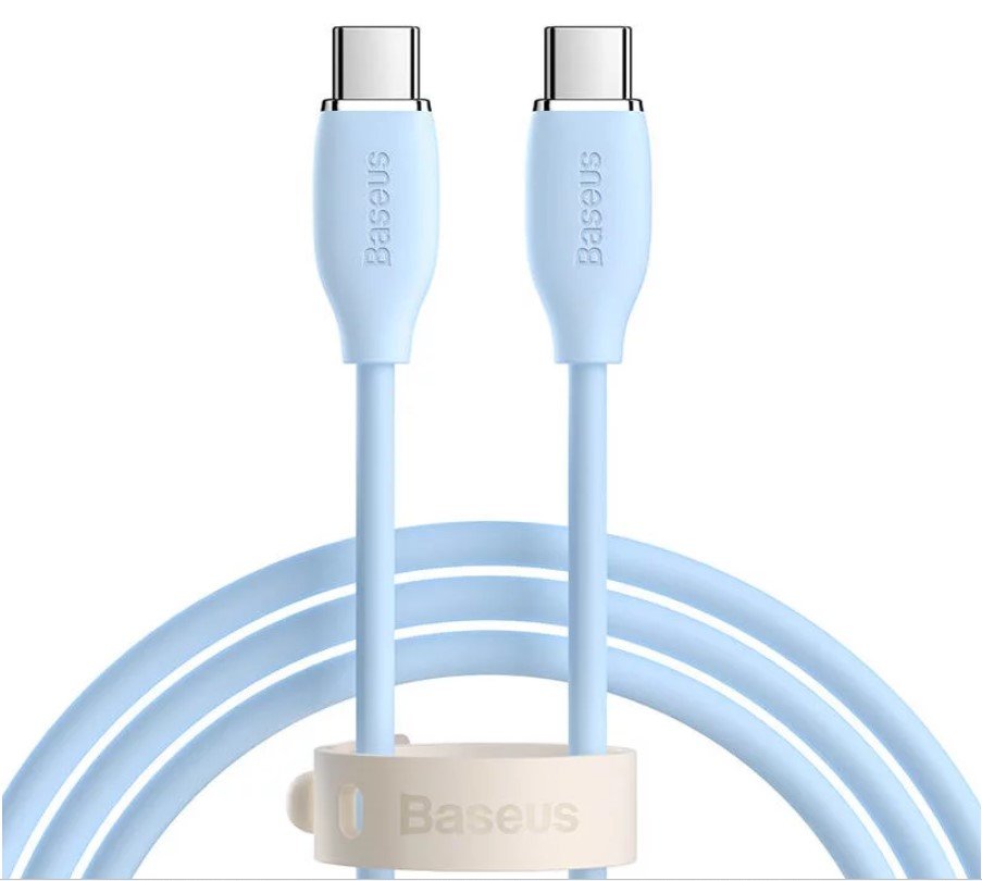 Cabo Baseus Jelly Usb-c Para Usb-c, 100w, 2m (azul)