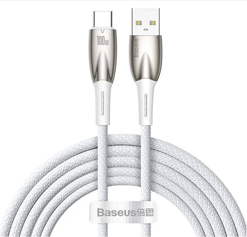 Baseus Cabo Usb A - Type C 100w Glimmer Series Cadh000602 2m White