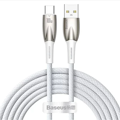 Baseus Cabo Usb A - Type C 100w Glimmer Series Cadh000602 2m White