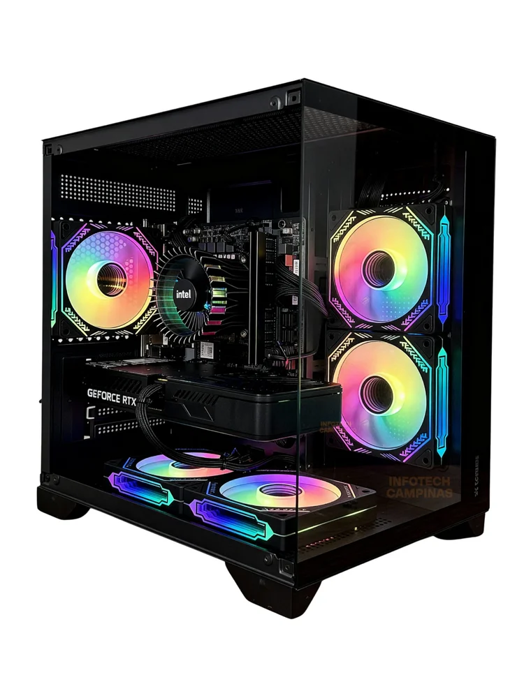 PC Gamer Aquario Preto Intel Core i7 12700K | RTX 5060 Ti 16GB | 32GB Ram | SSD Nvme 1TB | B760M e Wifi | Win11 Pro
