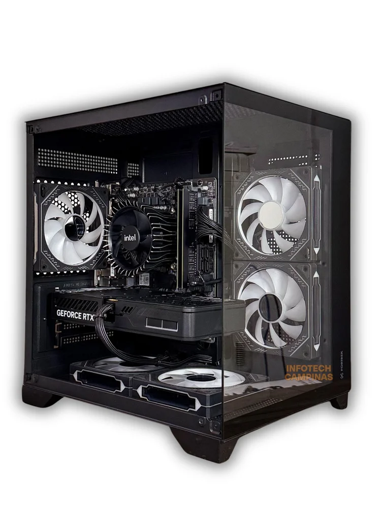 PC Gamer Aquario Preto Intel Core i7 12700K | RTX 5060 Ti 16GB | 32GB Ram | SSD Nvme 1TB | B760M e Wifi | Win11 Pro - view 3