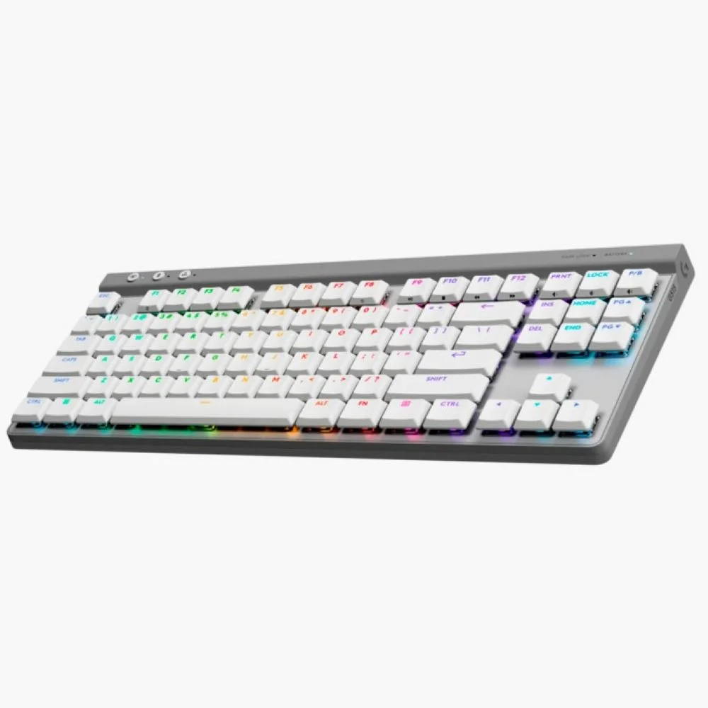 Imagem 2 de 4 do produto Teclado Mecanico Gamer Sem Fio Logitech G515 Tkl RGB Switch Gl Brown Tactile Branco 920-012535
