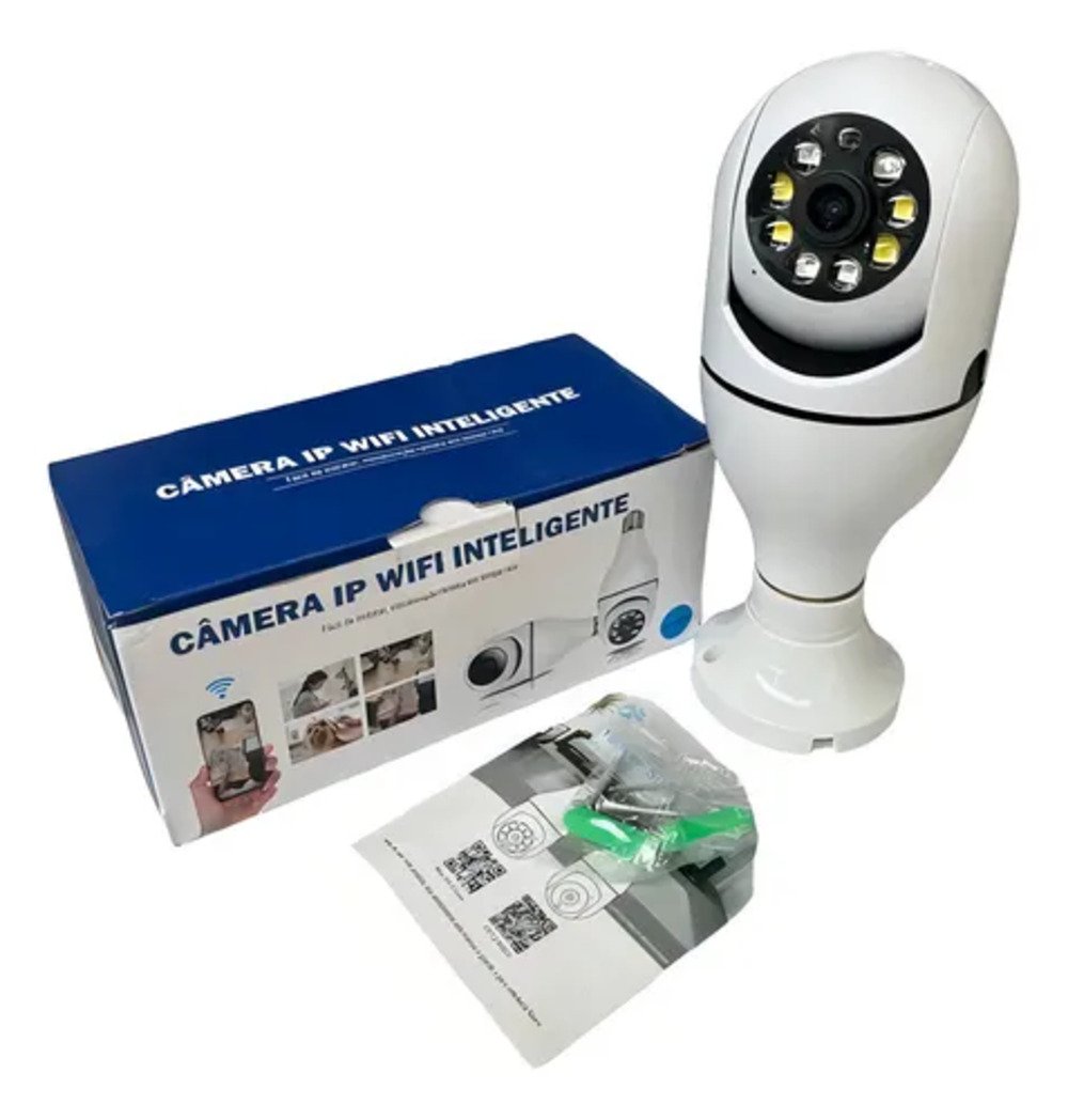 Smart Datacâmera Ip Lâmpada Câmera 1080p Hd Panorâmica Sem Fio De Segurança Em Casa Wi Fi Cctv Fisheye Lâmpada Câmera Yc