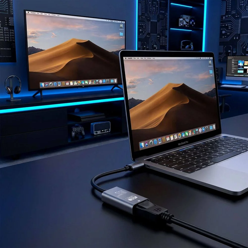 Imagem 2 de 4 do produto Cabo Adaptador Usb-c Para Displayport Prata Prata