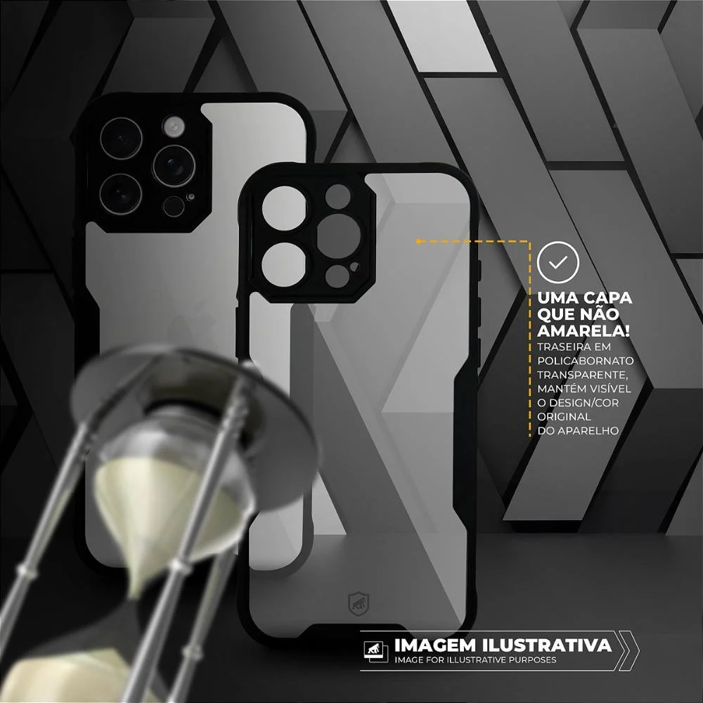 Imagem 3 de 5 do produto Capa Case Capinha Para Iphone 16 Pro Max - Dual Shock Sense Preta - Gshield