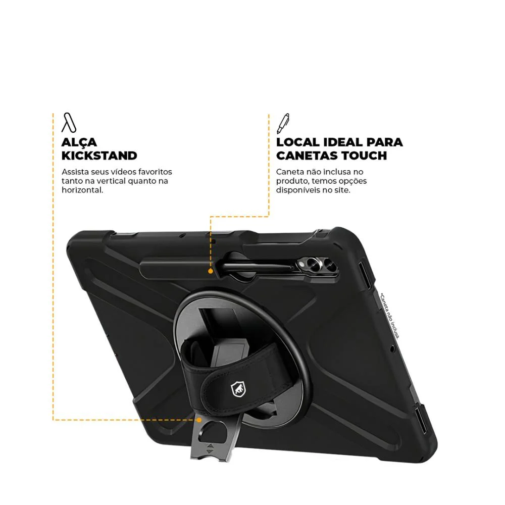 Imagem 3 de 4 do produto Capa Case Capinha Para Samsung Galaxy Tab S9 Fe Plus - Phantom - Gshield
