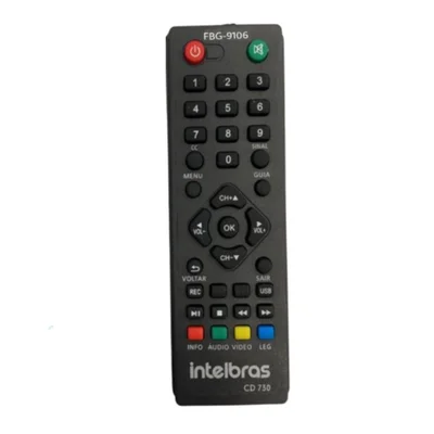 Controle Remoto Compatível Com Recep Intelbras Modelo Fbg-9106