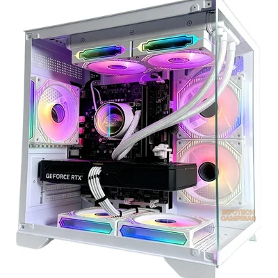 PC Gamer Aquario Branco Intel i5 12400f | RTX 5060 Ti 8GB | 32gb Ddr4 | SSD Nvme 1TB | Water Cooler | Win11 Pro