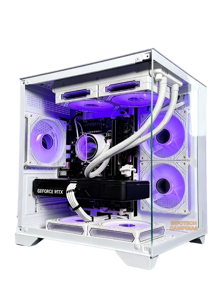 PC Gamer Aquario Branco Intel i5 12400f | RTX 5060 Ti 8GB | 32gb Ddr4 | SSD Nvme 1TB | Water Cooler | Win11 Pro - view 2