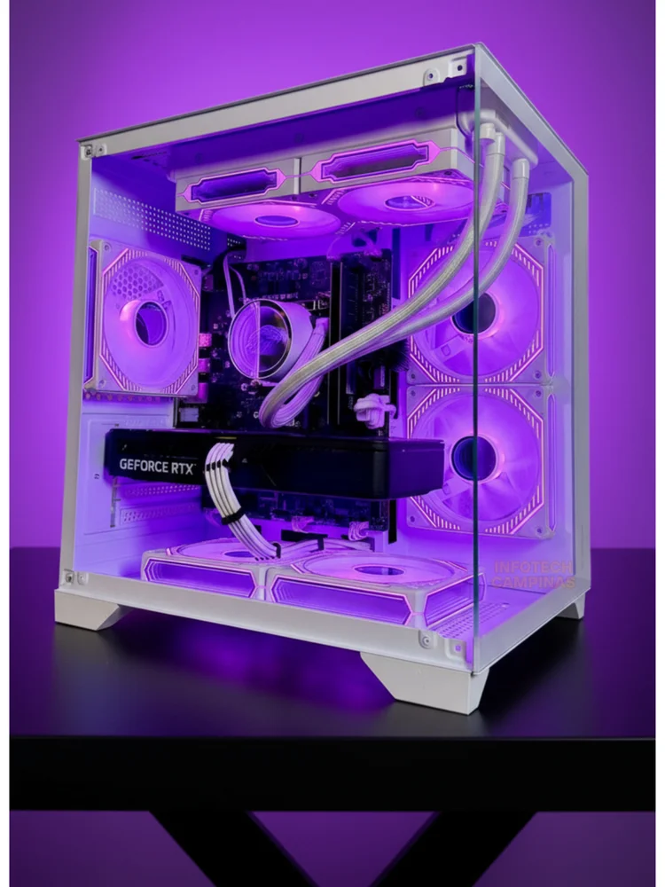 PC Gamer Aquario Branco Intel i5 12400f | RTX 5060 Ti 8GB | 32gb Ddr4 | SSD Nvme 1TB | Water Cooler | Win11 Pro - view 4