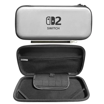 Case Nintendo Switch 2 Bolsa Estojo Rígido Prateado Eva Ns2