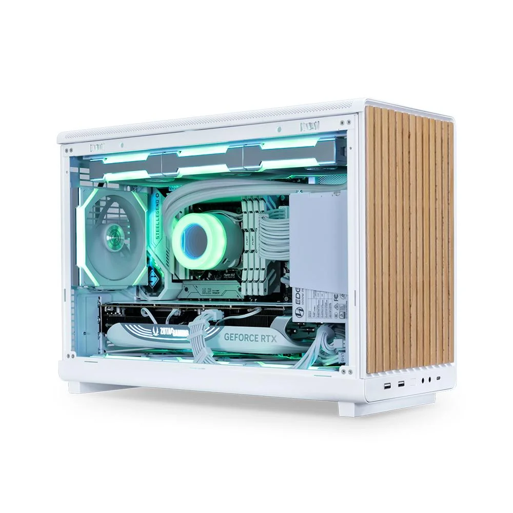Imagem 2 de 5 do produto Gabinete Lian Li A3 Micro Atx Wood Edition Lateral Vidro Branco