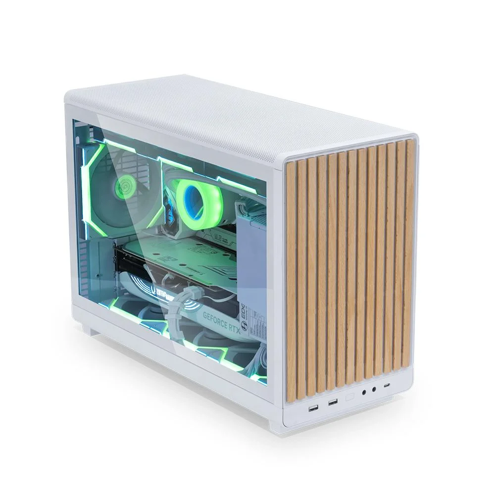 Imagem 3 de 5 do produto Gabinete Lian Li A3 Micro Atx Wood Edition Lateral Vidro Branco