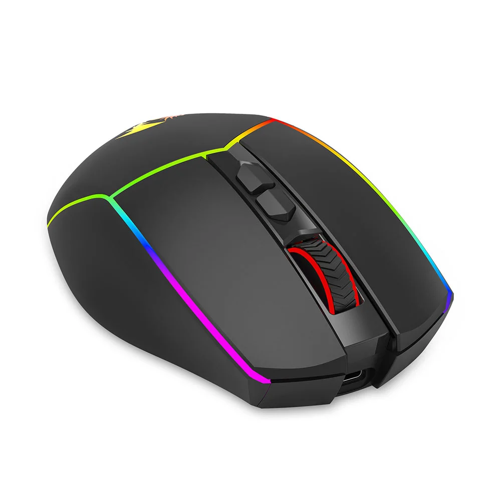 Imagem 3 de 5 do produto Mouse Gamer Sem Fio Redragon Axe Pro RGB M814RGB-pro Preto