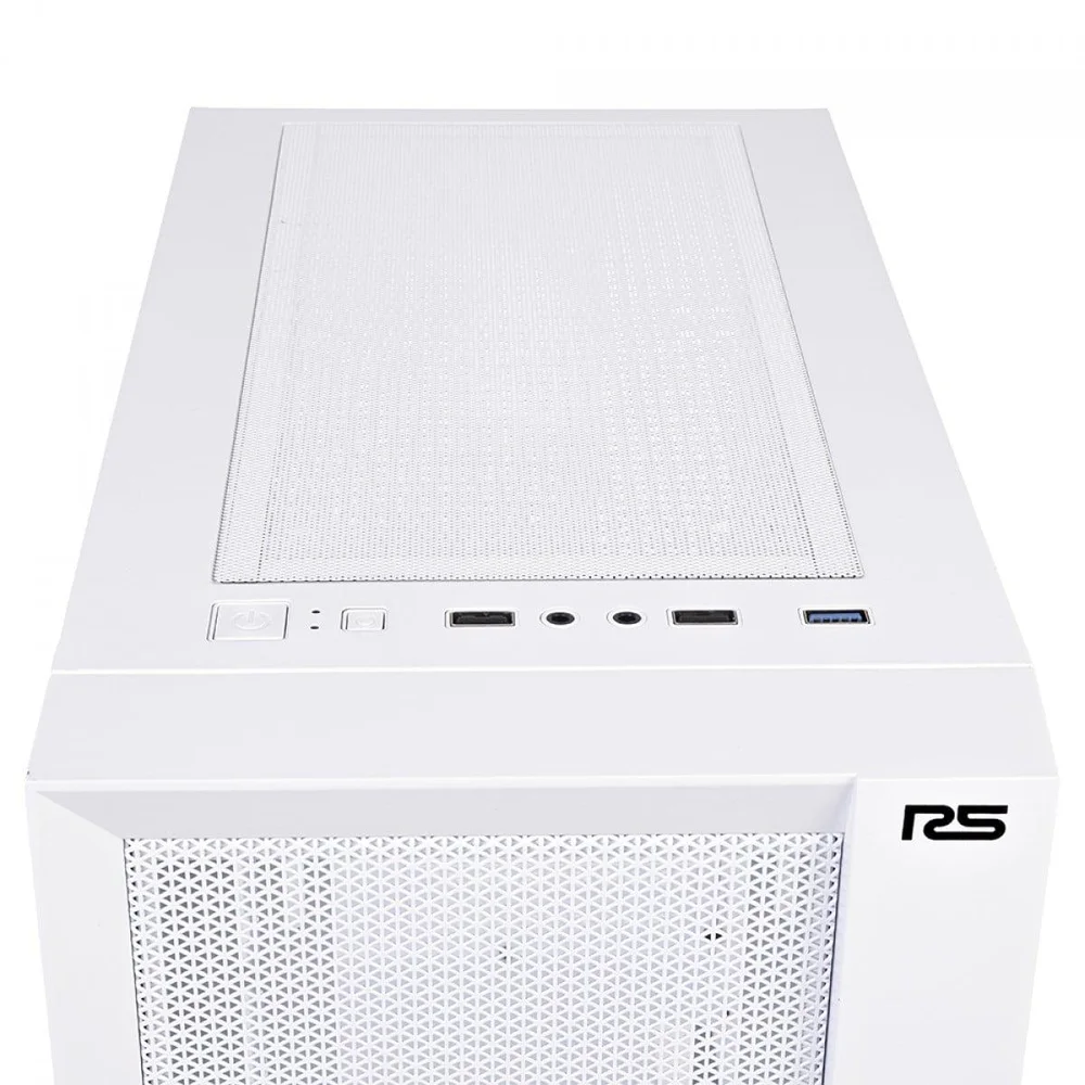 Imagem 2 de 5 do produto Gabinete Gamer Round5 Syndra White, Mid Tower, Lateral De Vidro, Atx, Sem Fans, Branco, R5-syndra-w-2184