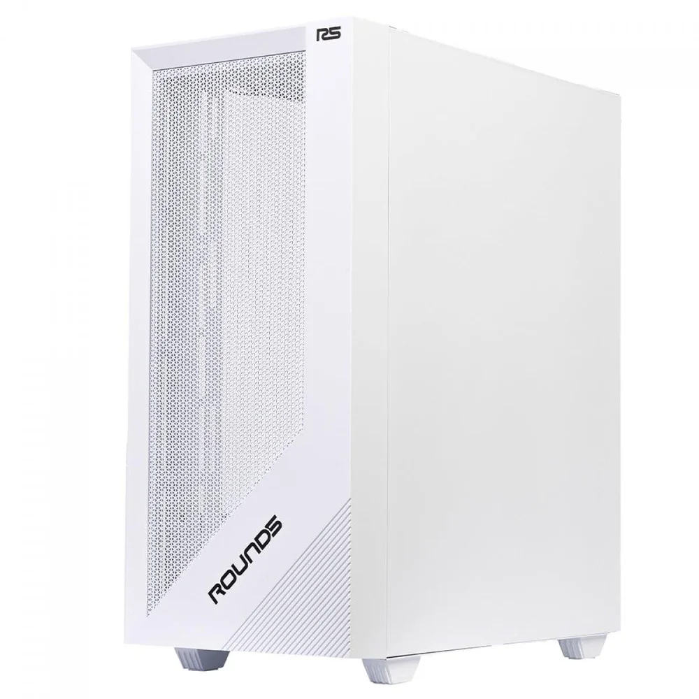 Imagem 5 de 5 do produto Gabinete Gamer Round5 Syndra White, Mid Tower, Lateral De Vidro, Atx, Sem Fans, Branco, R5-syndra-w-2184