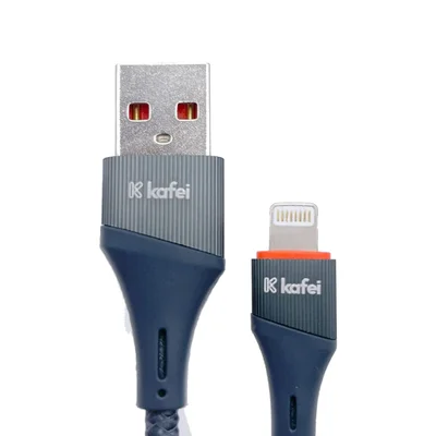 Cabo De Dados Usb Lightning Nylon Trancado 1m Preto Kafei - Kildcbl007