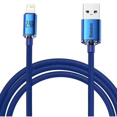 Cabo Baseus Crystal Usb Para Lightning, 2,4a, 2m (azul)