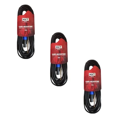 Kit 3 Cabo Speakon Macho P10 Macho  Mxt 10 Metros