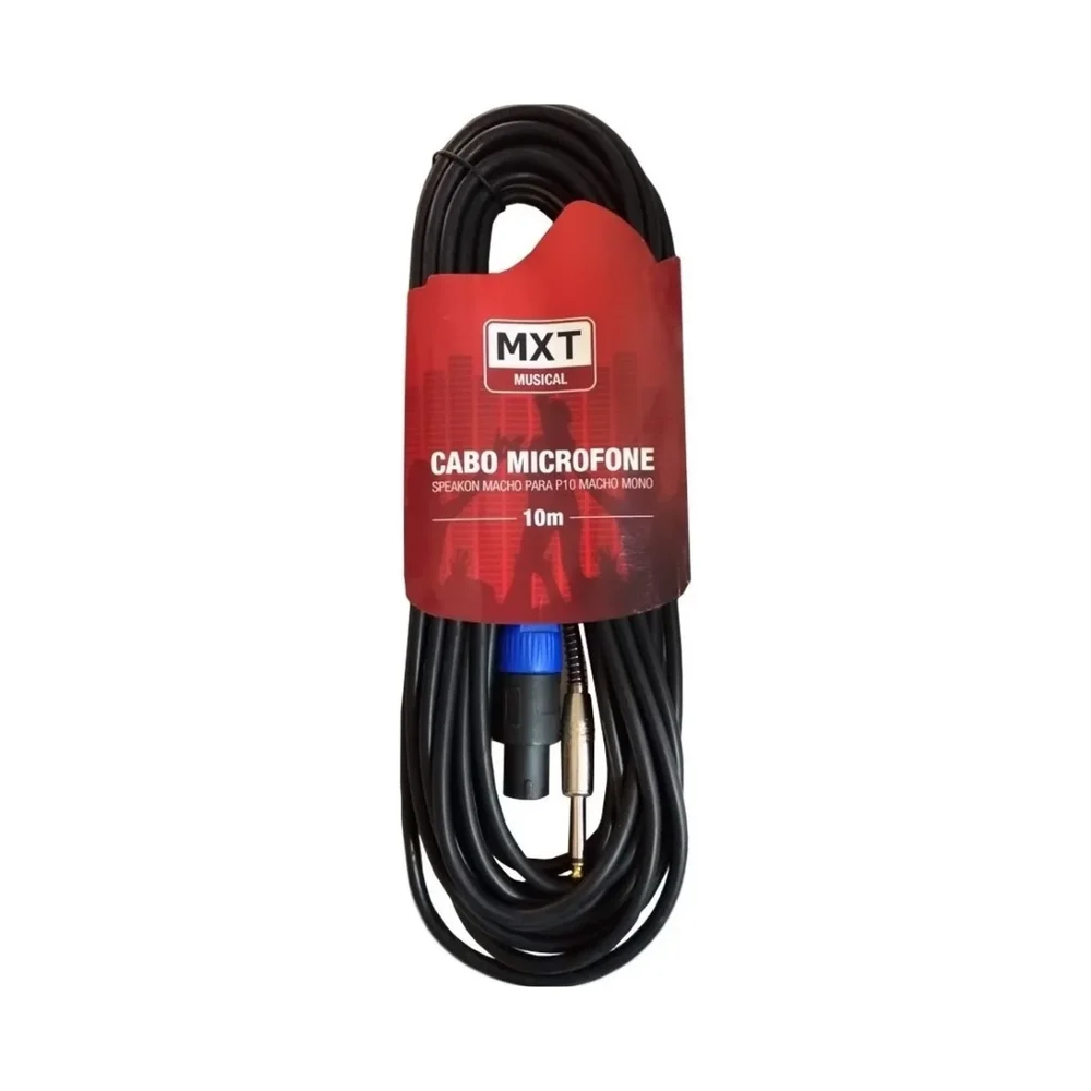 Imagem 2 de 5 do produto Kit 3 Cabo Speakon Macho P10 Macho  Mxt 10 Metros