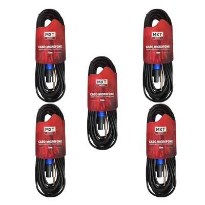 Kit 5 Cabo Speakon Macho P10 Macho  Mxt 10 Metros