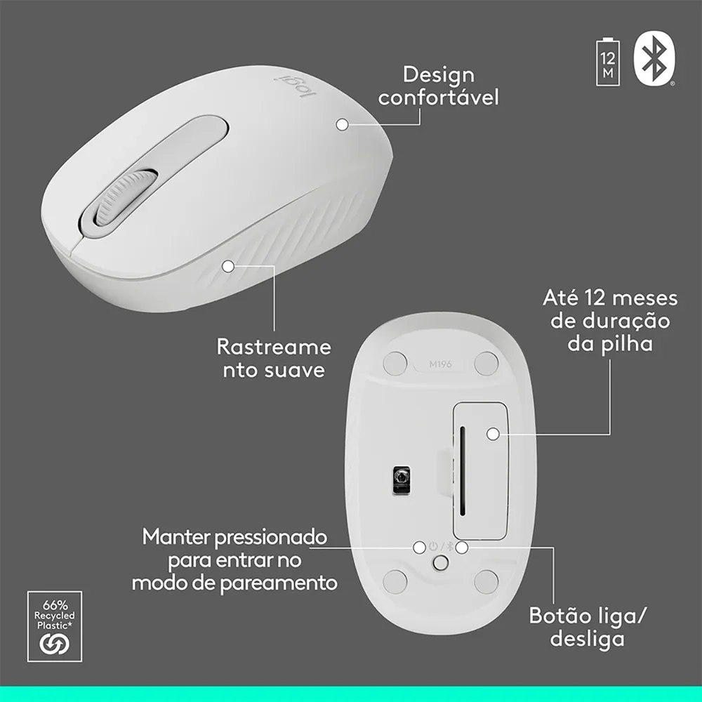Imagem 5 de 5 do produto Kit Teclado e Mouse Compact Logitech MK250 Bluetooth - 920-013517