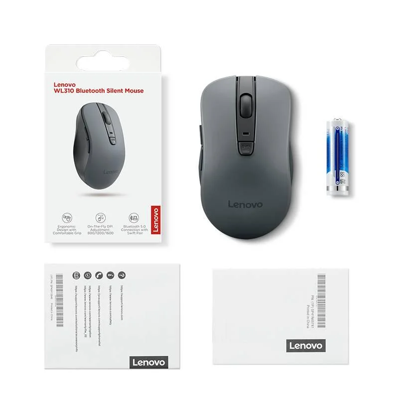 Imagem 3 de 4 do produto Mouse Bluetooh Lenovo Wl310 - Gy51q65621 Cinza
