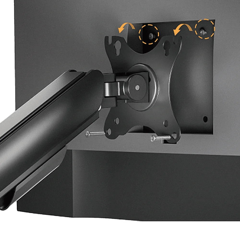 Imagem 4 de 5 do produto Suporte Articulado Para 2 Monitores Assistido Mola De 17" - 32" PCyes