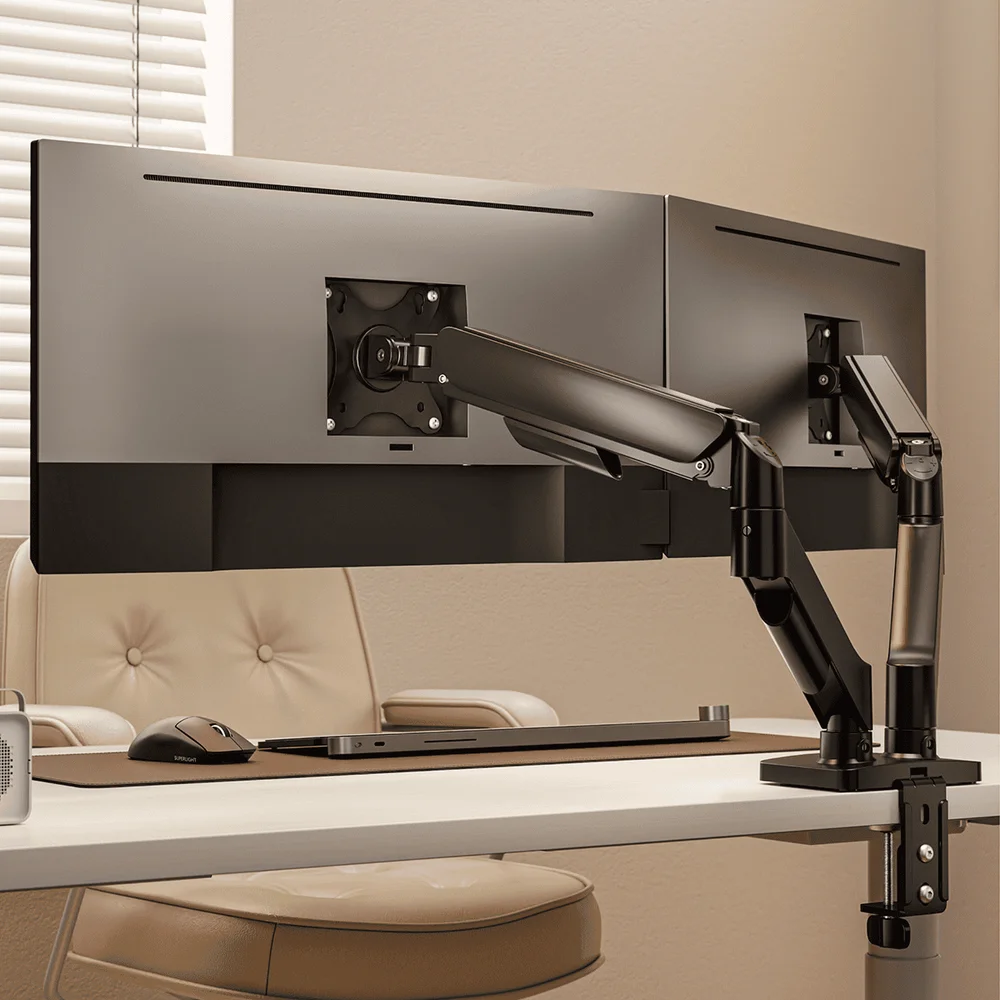 Imagem 5 de 5 do produto Suporte Articulado Para 2 Monitores Assistido Mola De 17" - 32" PCyes