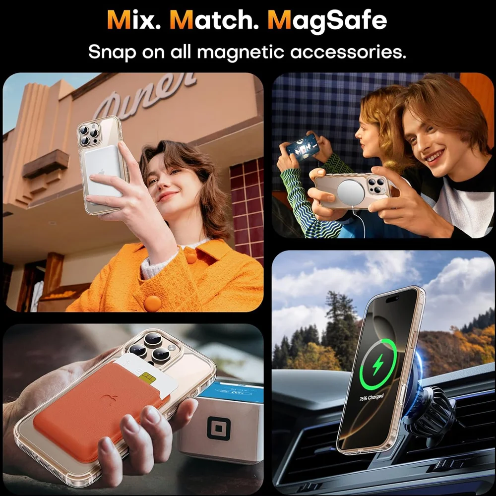 Imagem 3 de 5 do produto Capa Magnética Iphone 16 Pro 6.3" Botão Câmera Proteção