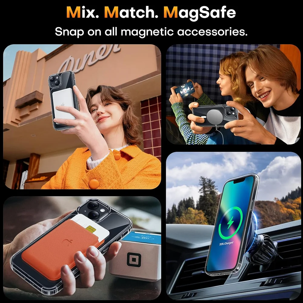 Imagem 3 de 5 do produto Capa Magnética Taurii Iphone 13 6,1 Proteção 360 Magsafe