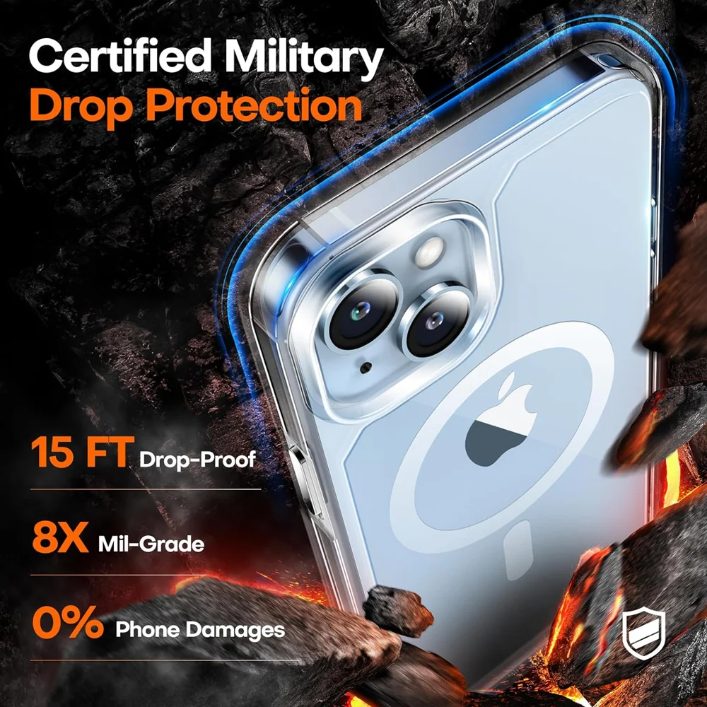 Imagem 2 de 5 do produto Capa Pra Iphone 15 Plus 6.7 Tauri Magnética Proteção 360