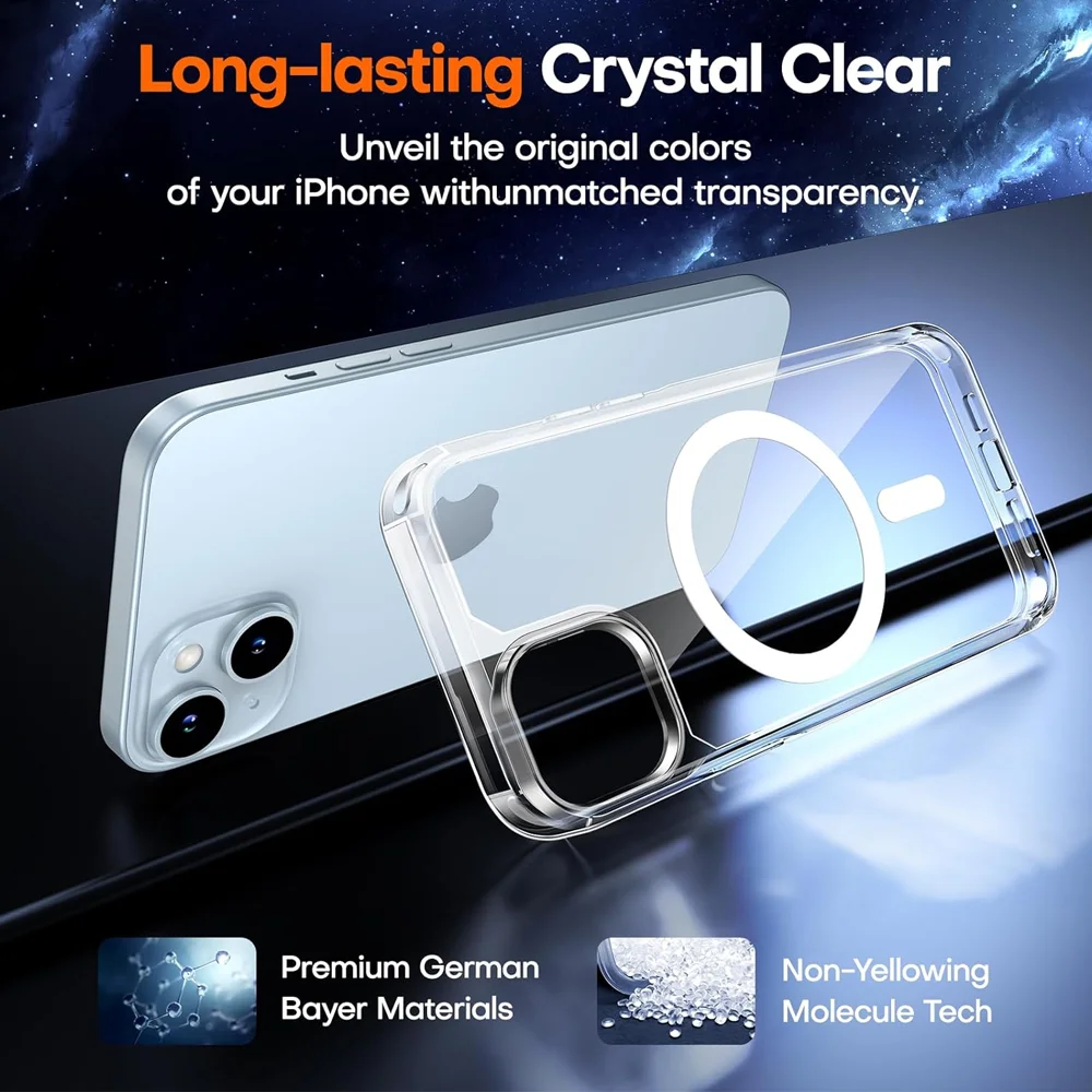 Imagem 3 de 5 do produto Capa Pra Iphone 15 Plus 6.7 Tauri Magnética Proteção 360