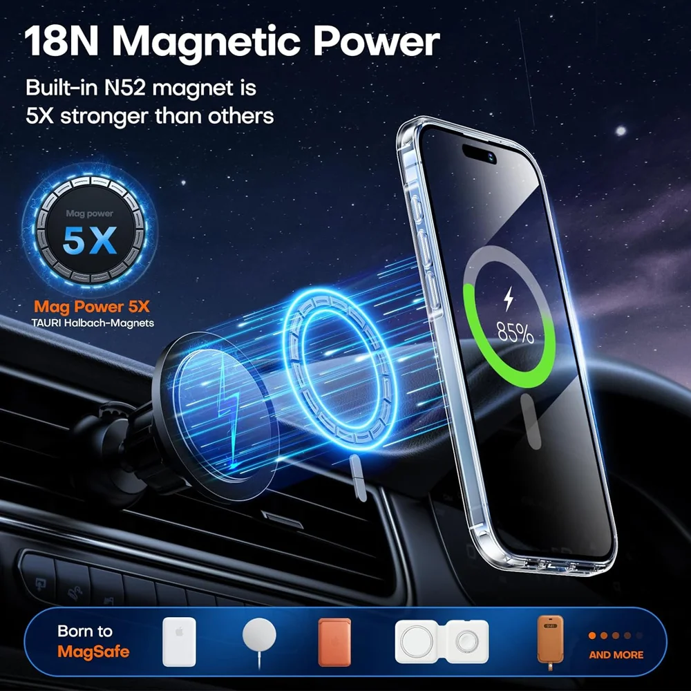 Imagem 5 de 5 do produto Capa Pra Iphone 15 Plus 6.7 Tauri Magnética Proteção 360