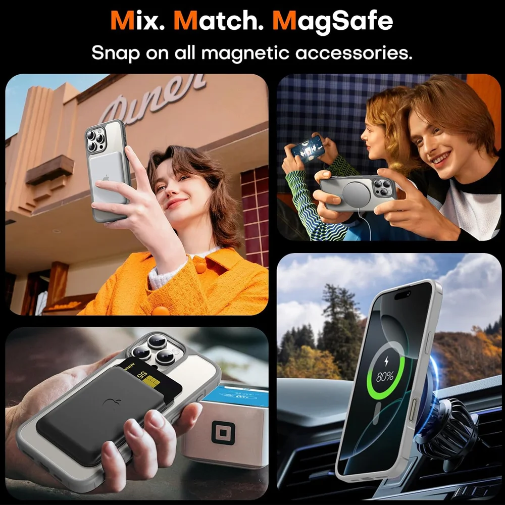 Imagem 3 de 5 do produto Tauri Capa Iphone 16 Pro Magnética Proteção Militar Slim
