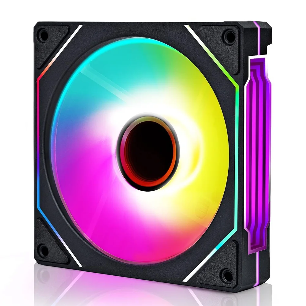 Imagem 5 de 5 do produto Cooler Para Gabinete Round5 Aurora Forward, 120mm, Pwm, ARGB, Preto, R5-aurora-fw-b-2192
