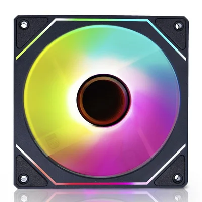 Cooler Para Gabinete Round5 Aurora Reverse, 120mm, Pwm, ARGB, Preto, R5-aurora-rv-b-2191